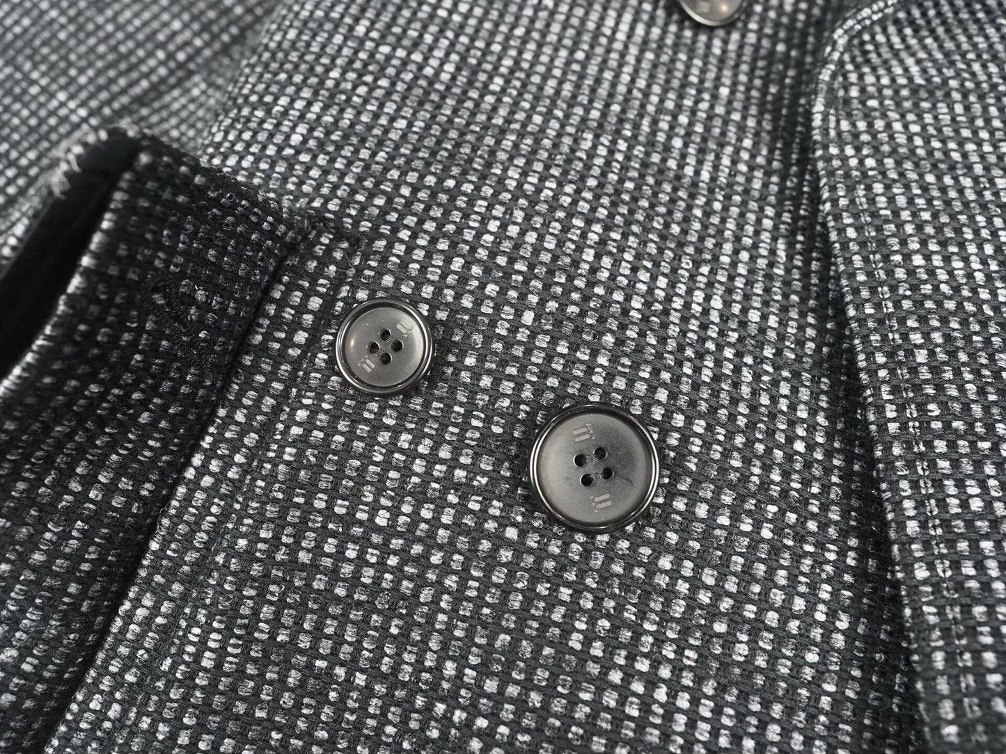 Balenciaga FW13 Black Gray Blend Coat