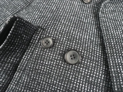 Balenciaga FW13 Black Gray Blend Coat