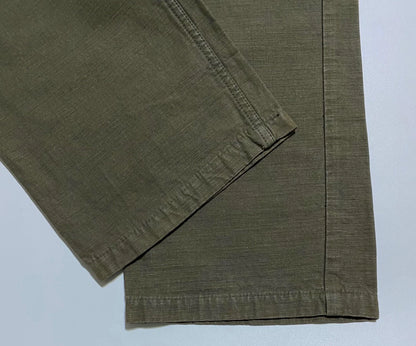 KAPITAL Cotton-Linen Spliced Riding Pants