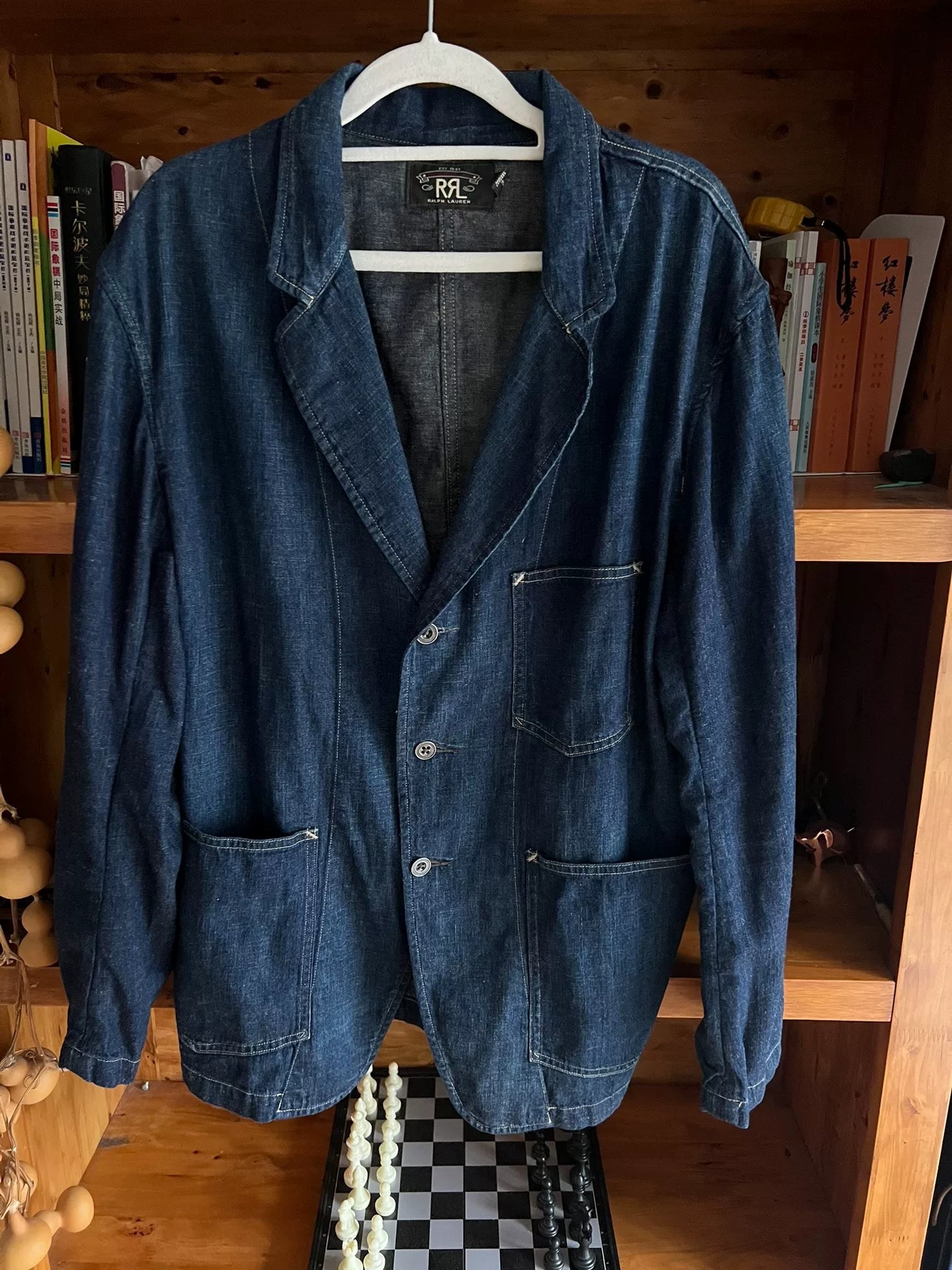 RRL Double RL Indigo Cotton-Linen Blazer
