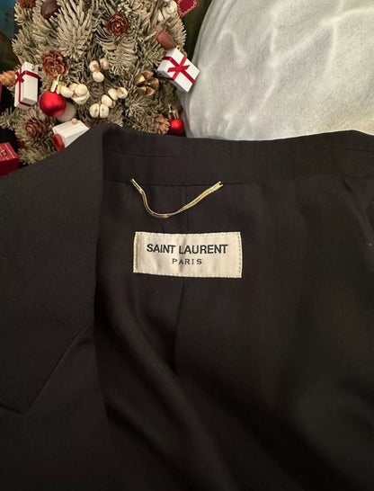 Saint Laurent Embroidered Black Blazer