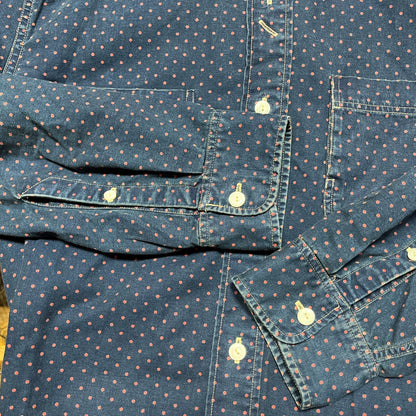 RRL Indigo Polka Dot Work Shirt