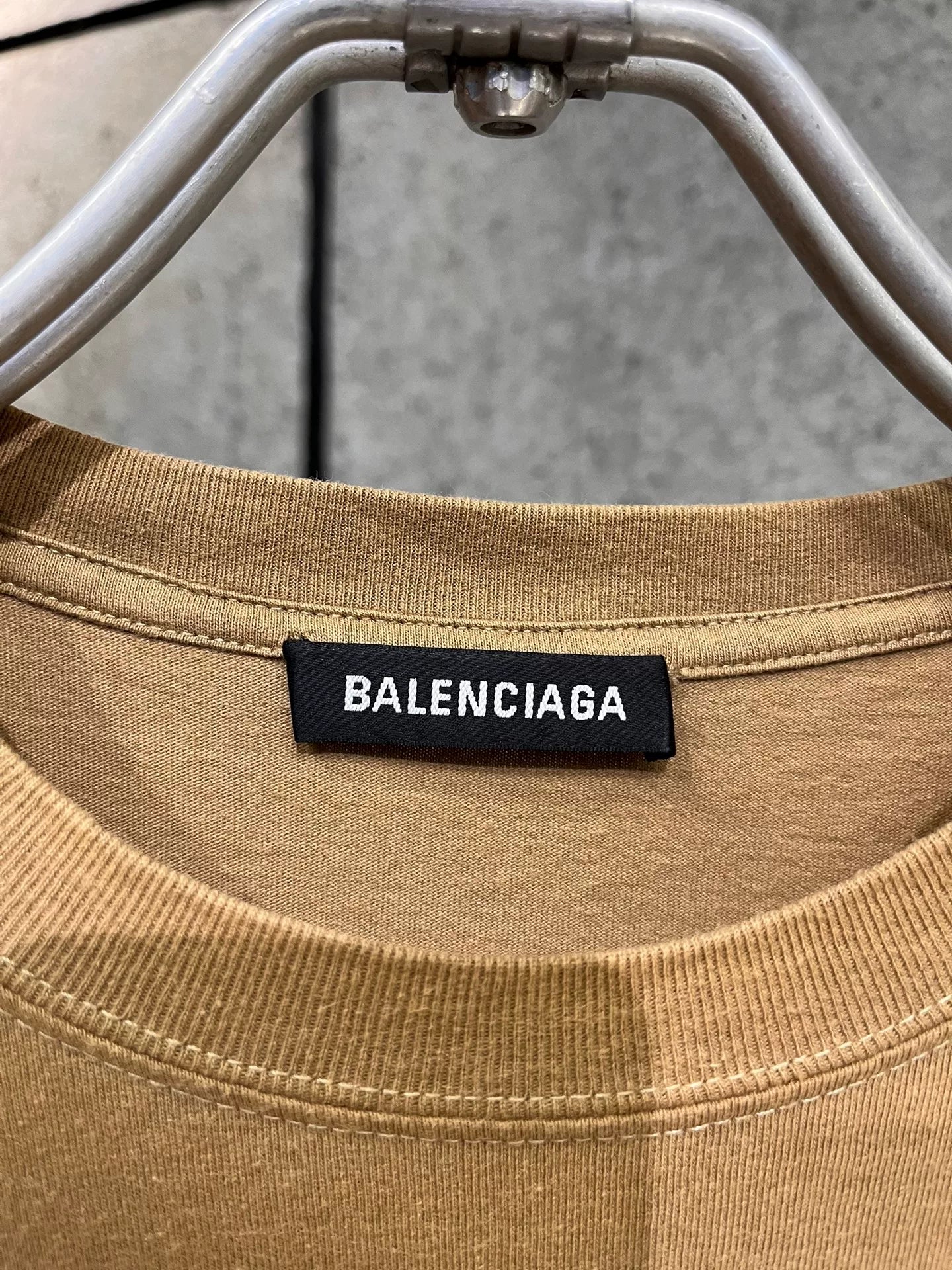 Balenciaga Khaki Wheat Short Sleeve S