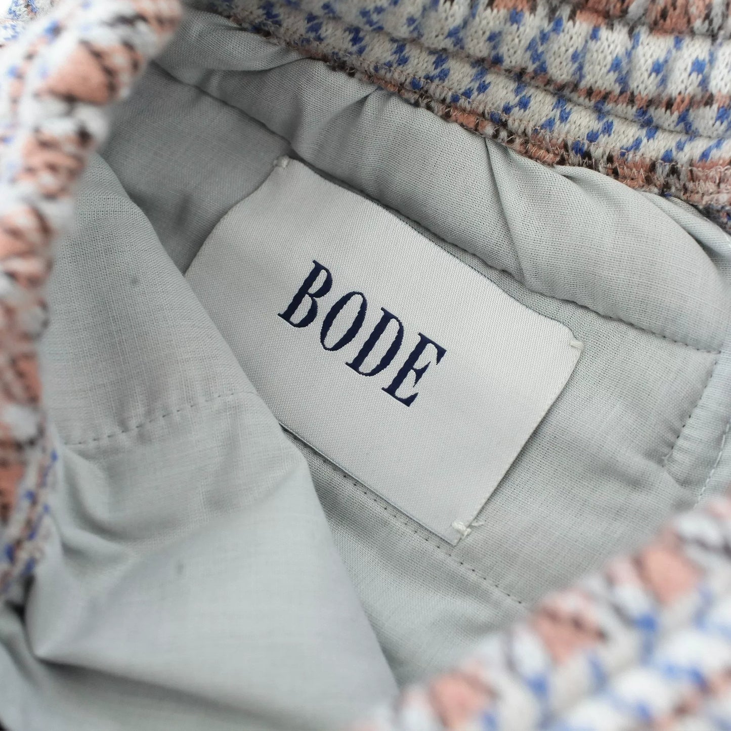 bode diamond stripe rugby shorts for men