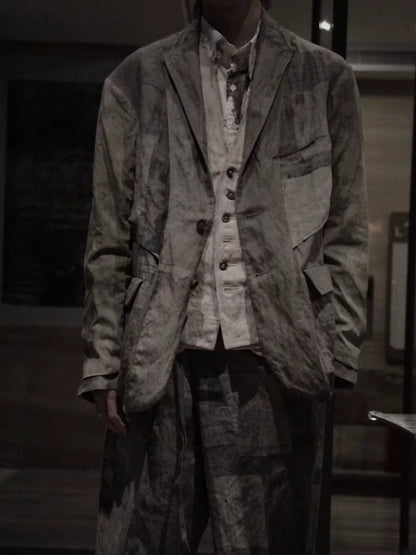 ziggy chen linen suit jacket