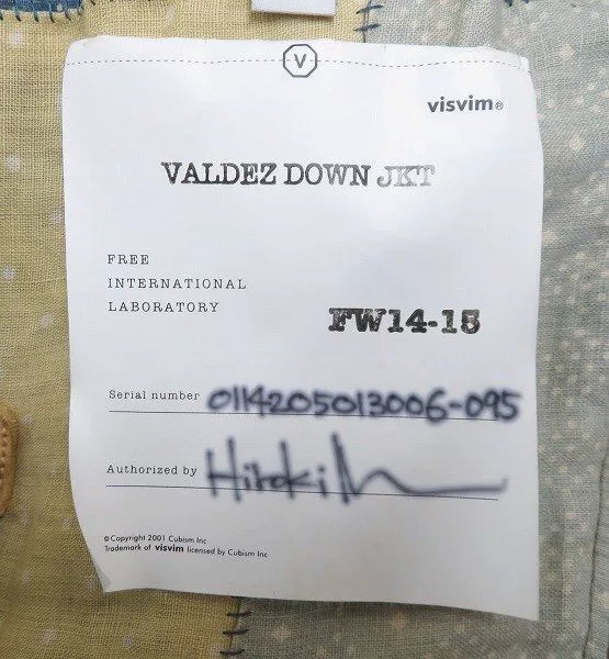 visvim 14AW VALDEZ DOWN JKT