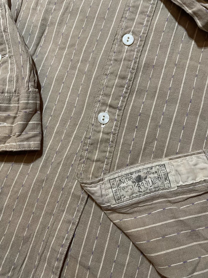 RRL Beige Striped Old Style Shirt