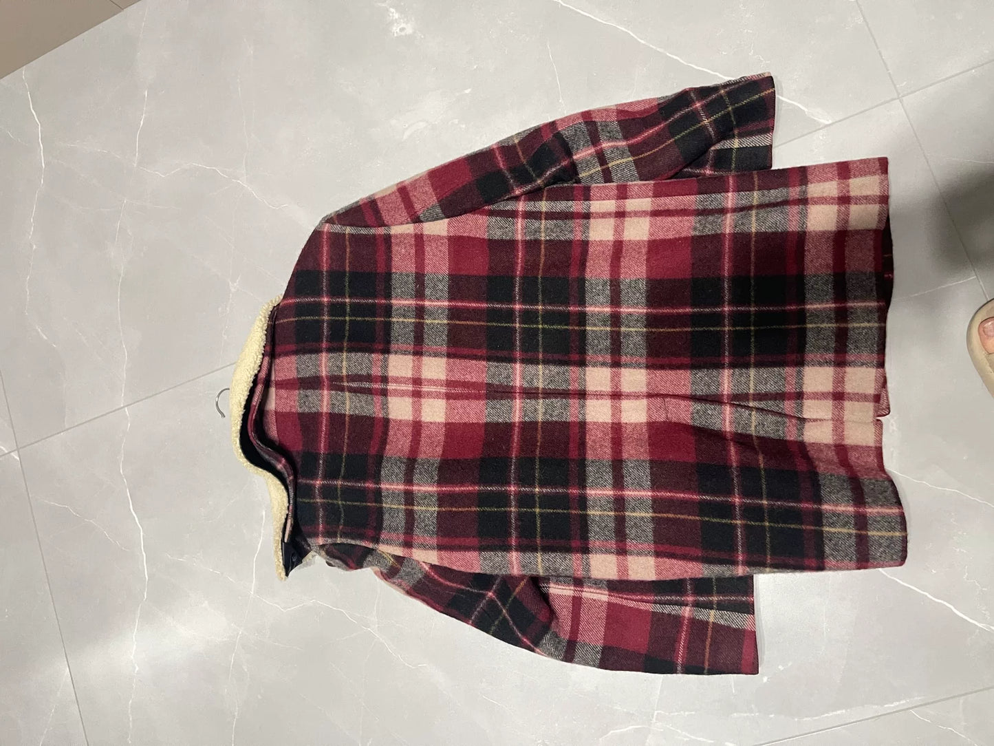 SAINT LAURENT Men's Wool Plaid Coat