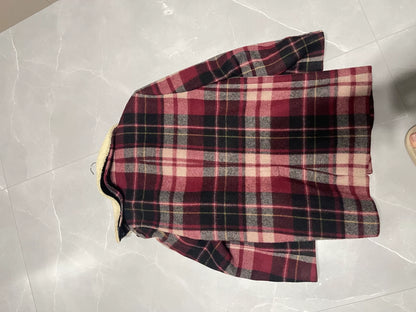 SAINT LAURENT Men's Wool Plaid Coat