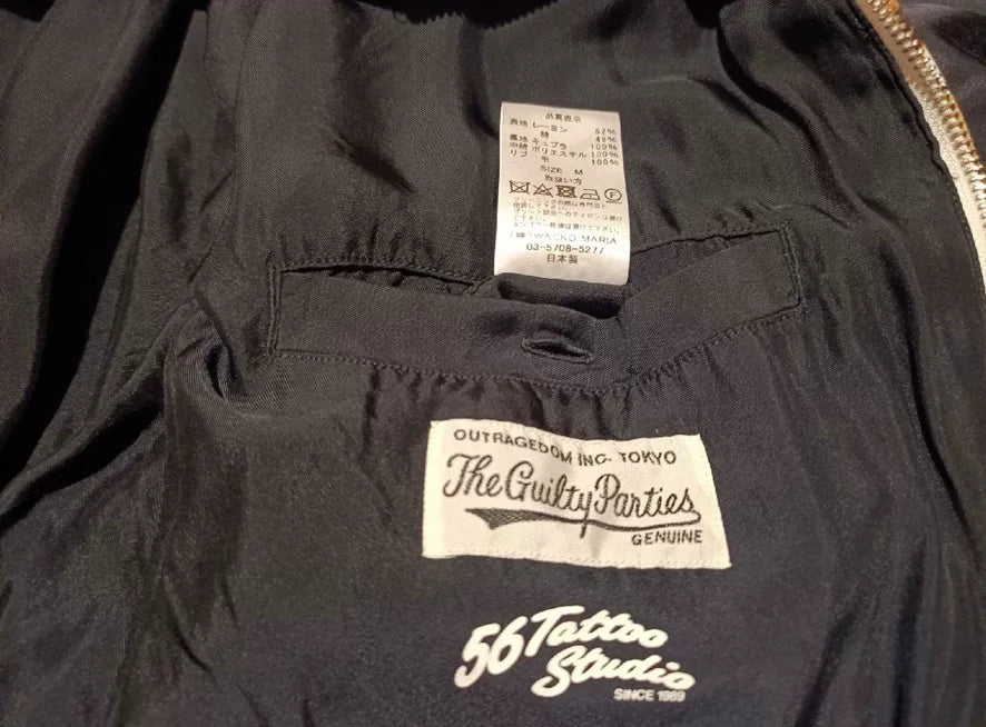 wacko maria tattoo studio skull baseball jacket