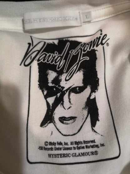 david bowie graphic t-shirt in white