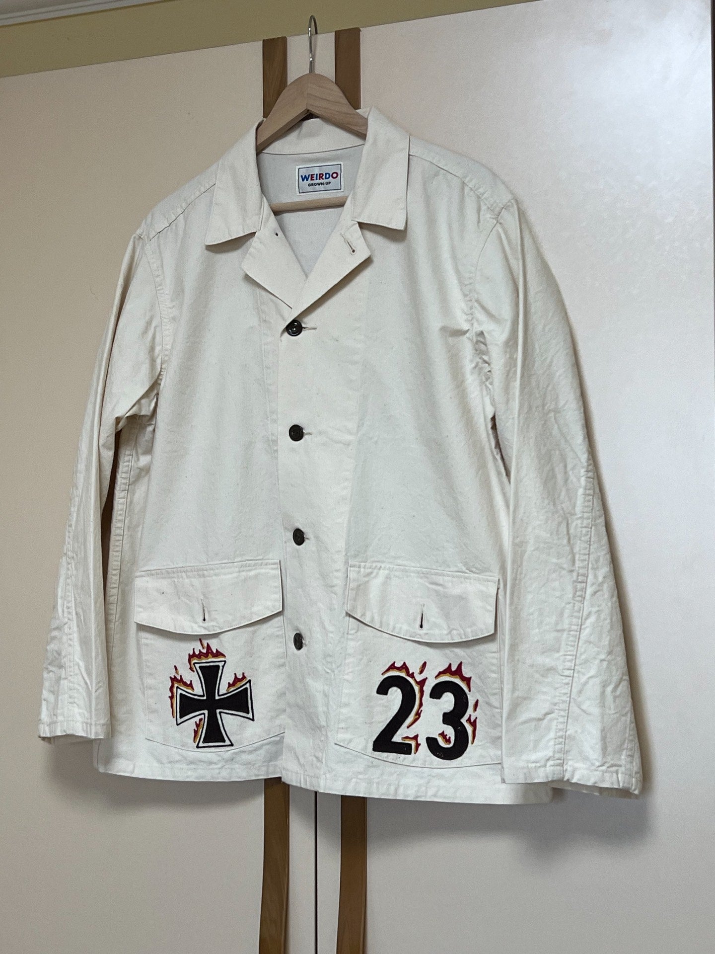Weirdo Psycho Embroidered Print Work Jacket
