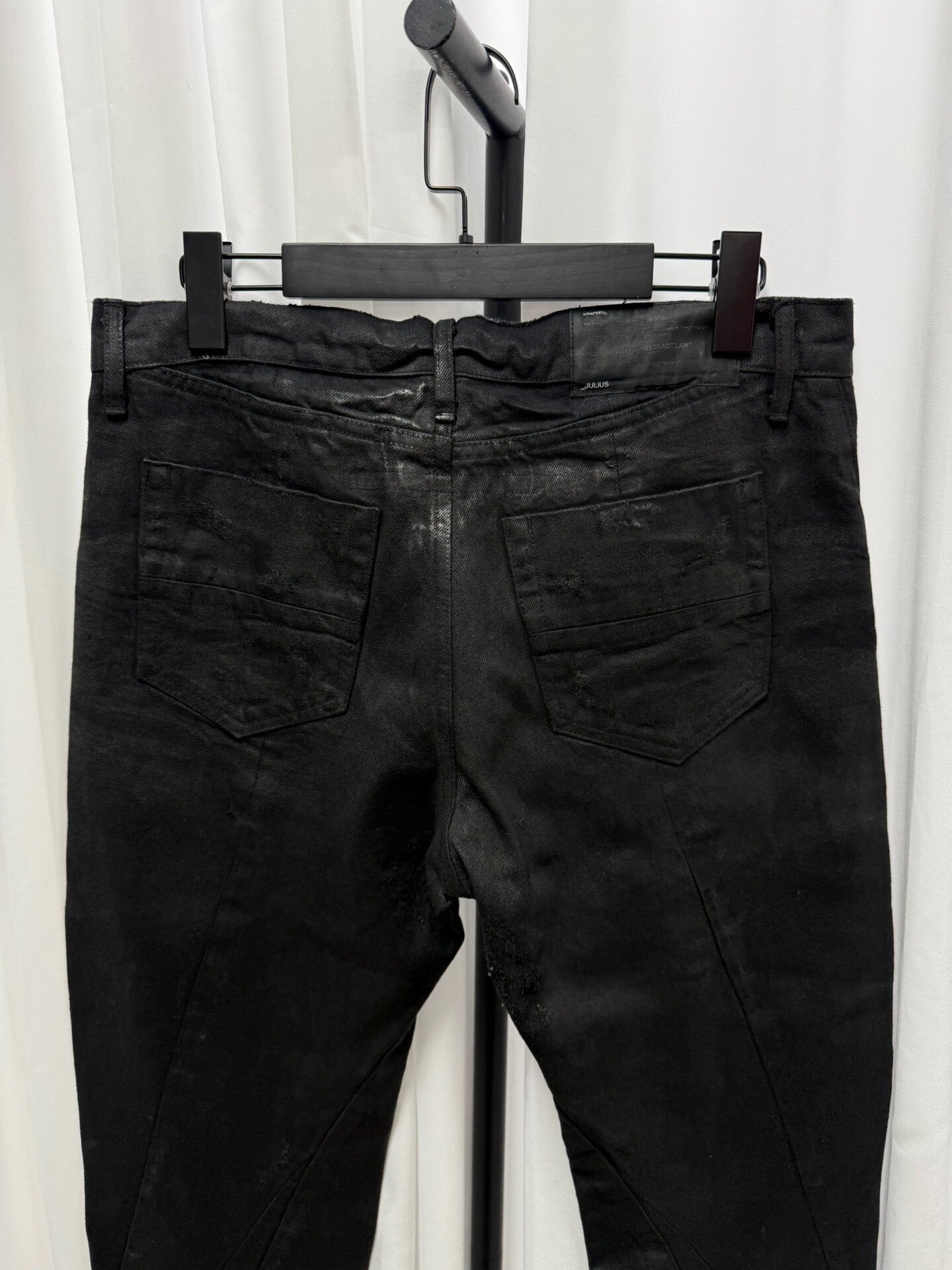 Julius 7 Distressed Spiral Denim Pants