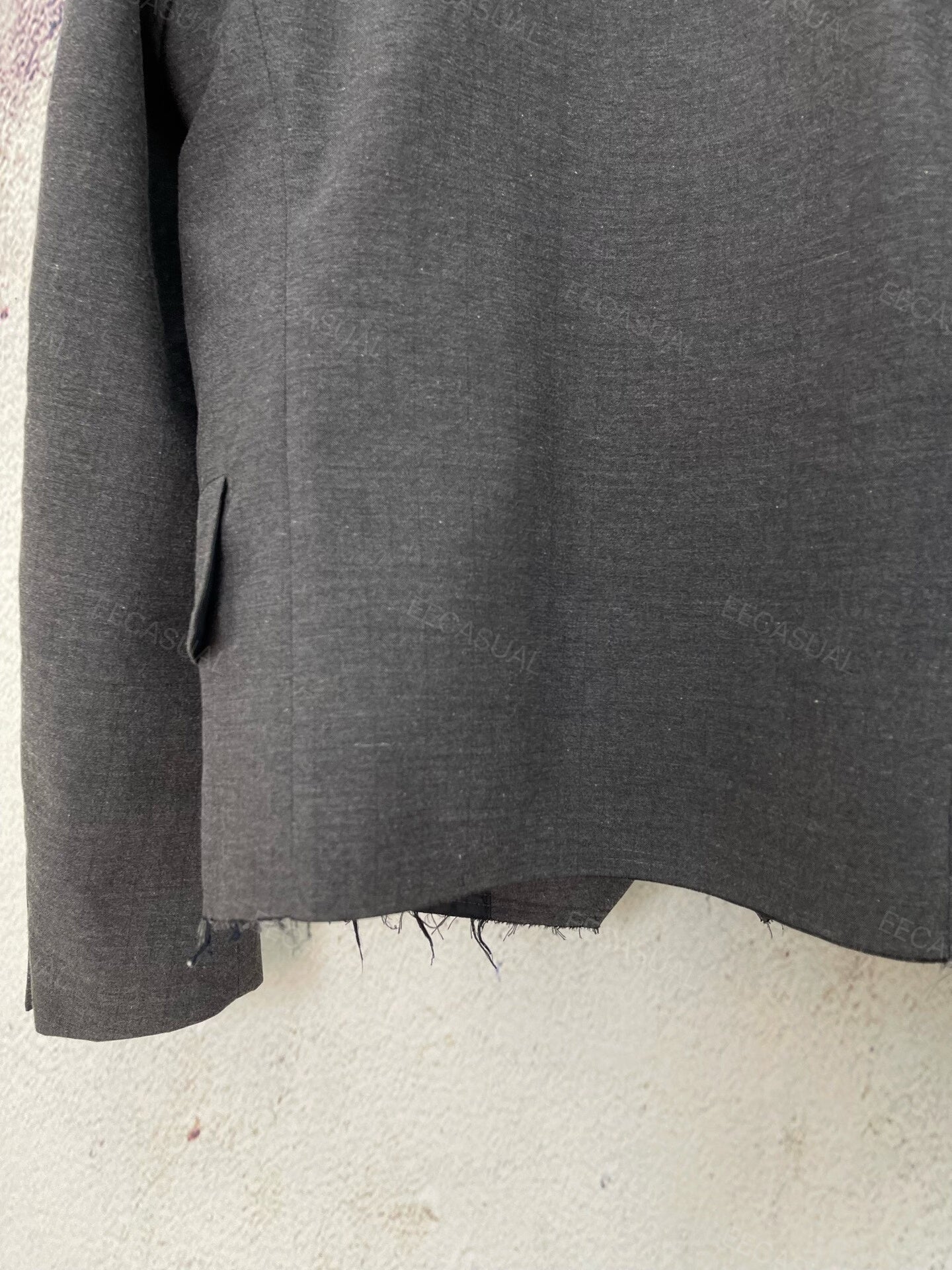 CDG Gray Asymmetrical Blazer