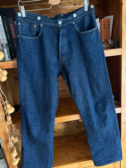 premium natural dye denim overalls