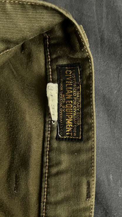 Olive Green Military-style Utility Pants