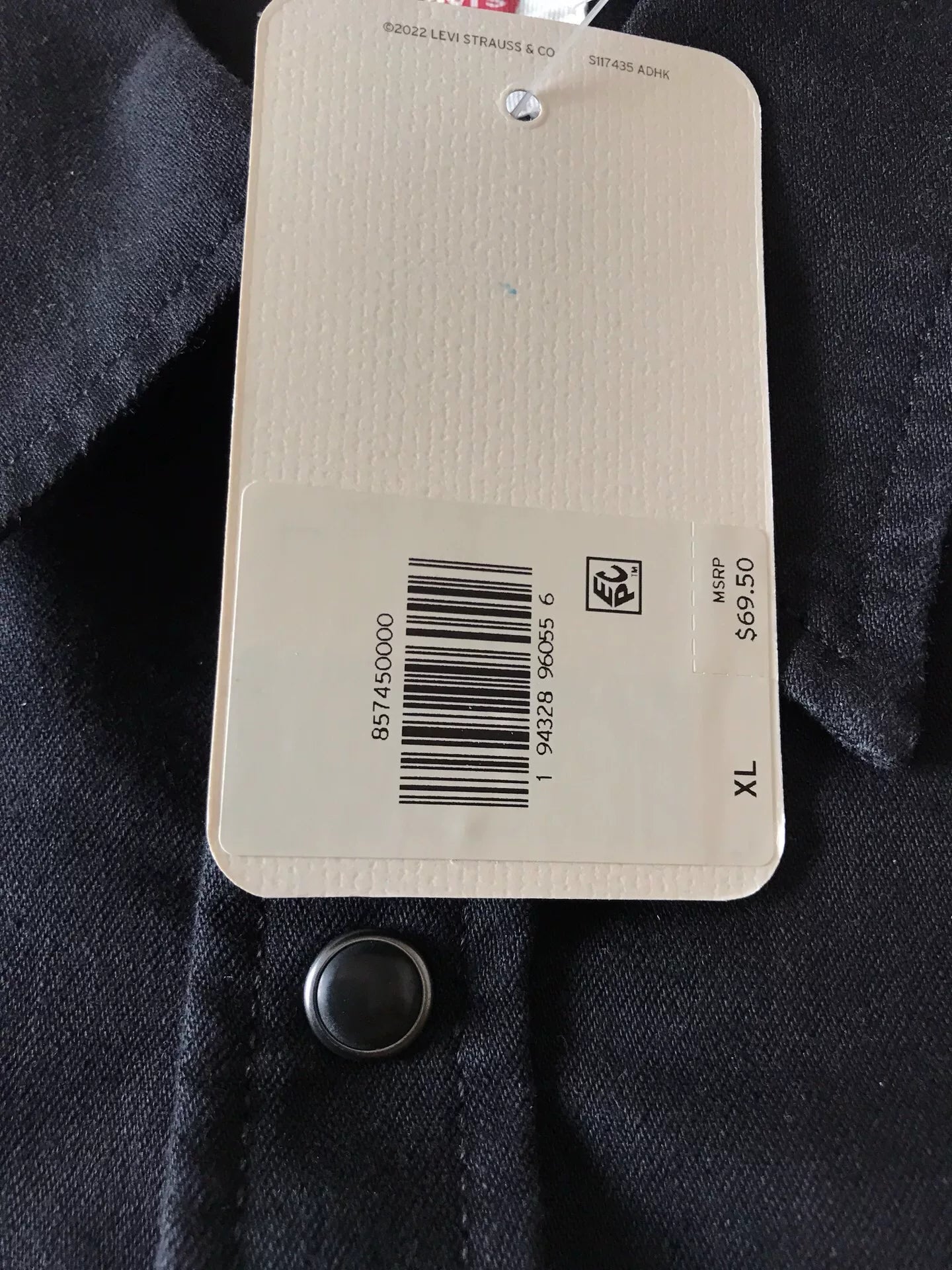 Levi's Washed Black Western Denim Shirt