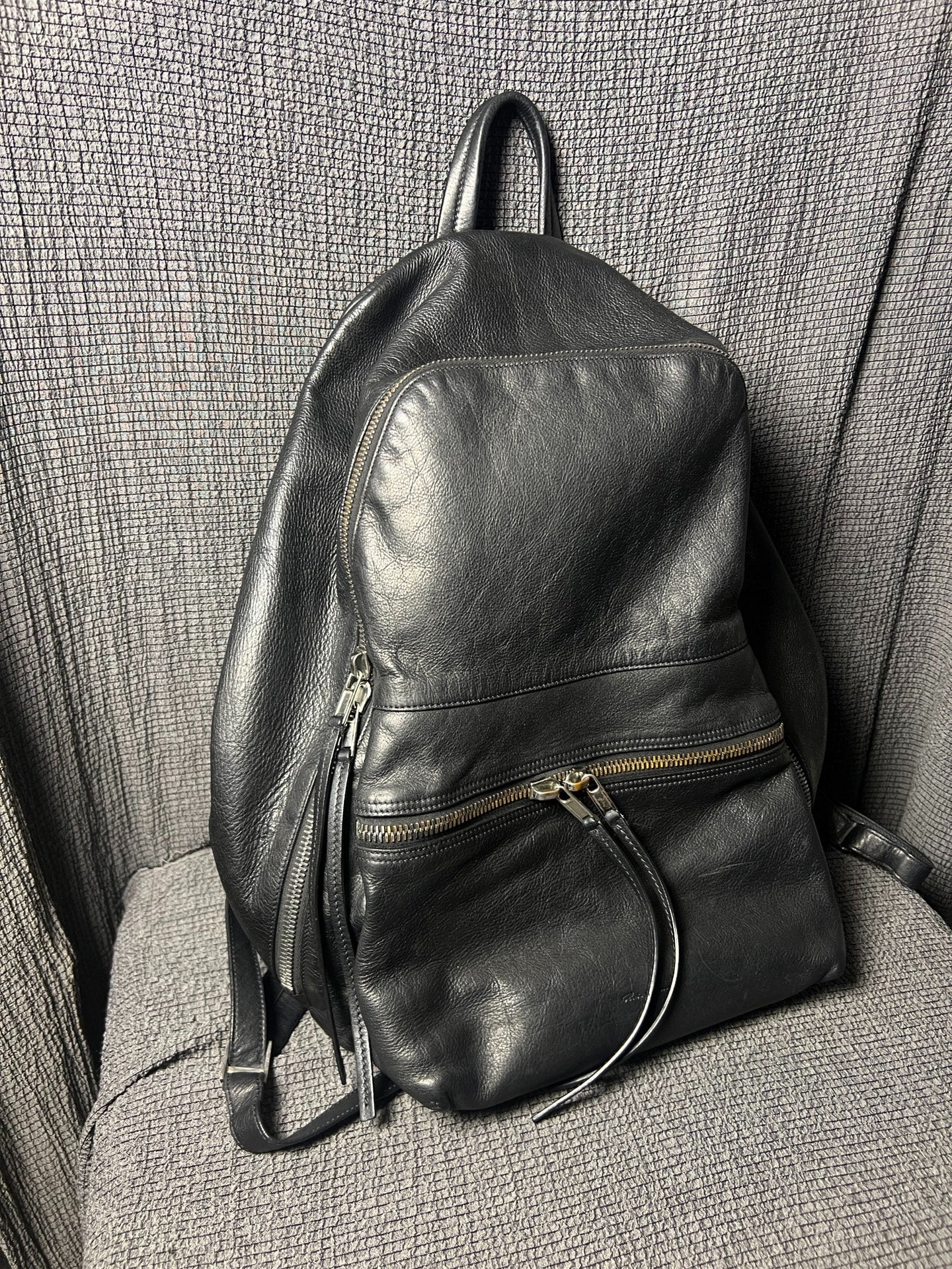 Rick Owens 18ss Pebbled Leather Backpack