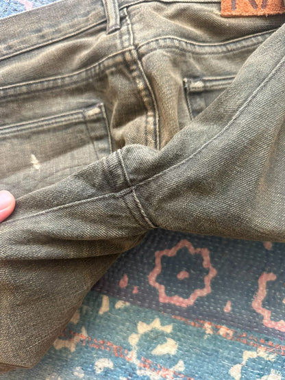 distressed slim fit washed denim jeans