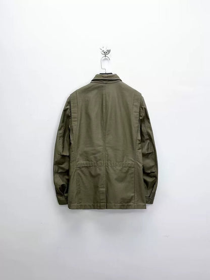 valentino embroidered logo camouflage work jacket