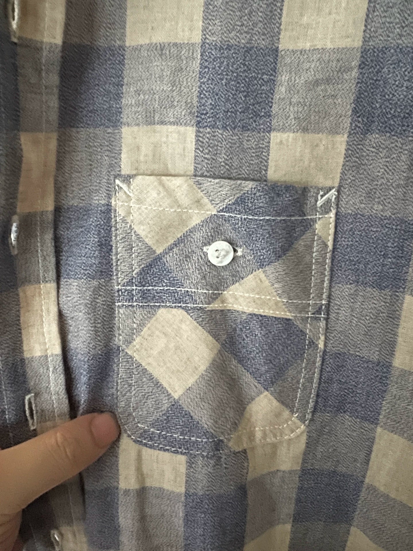 3SIXTEEN vintage Blue Pepper Salt Shirt