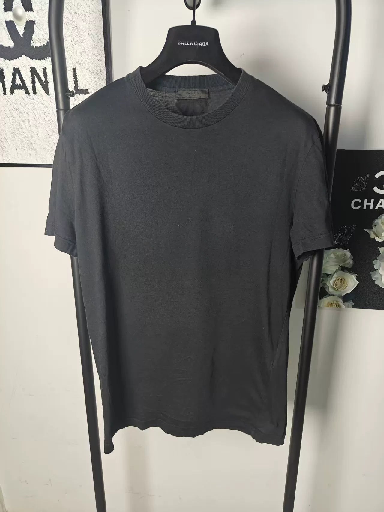 Authentic Prada Triangle Logo Short Sleeve Tee