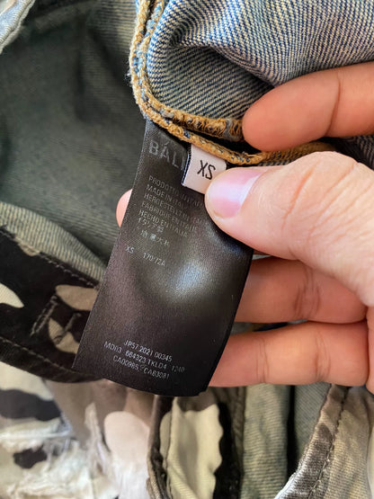 balenciaga camouflage layered shorts size xs