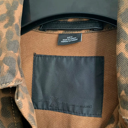 alexander wang leopard print denim jacket