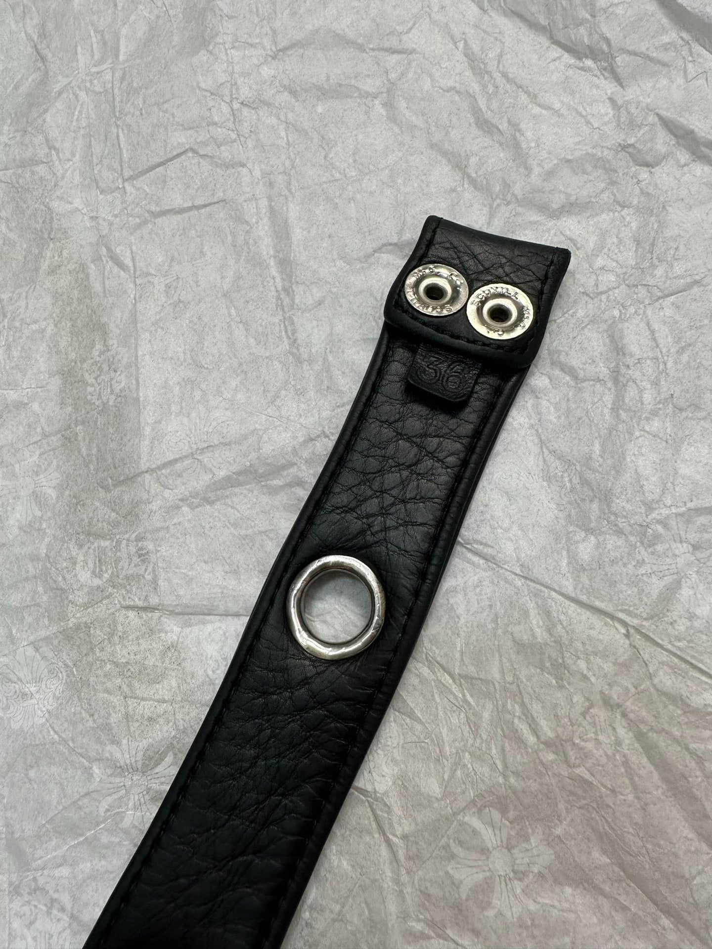 Chrome Hearts Vine Carved Leather Belt