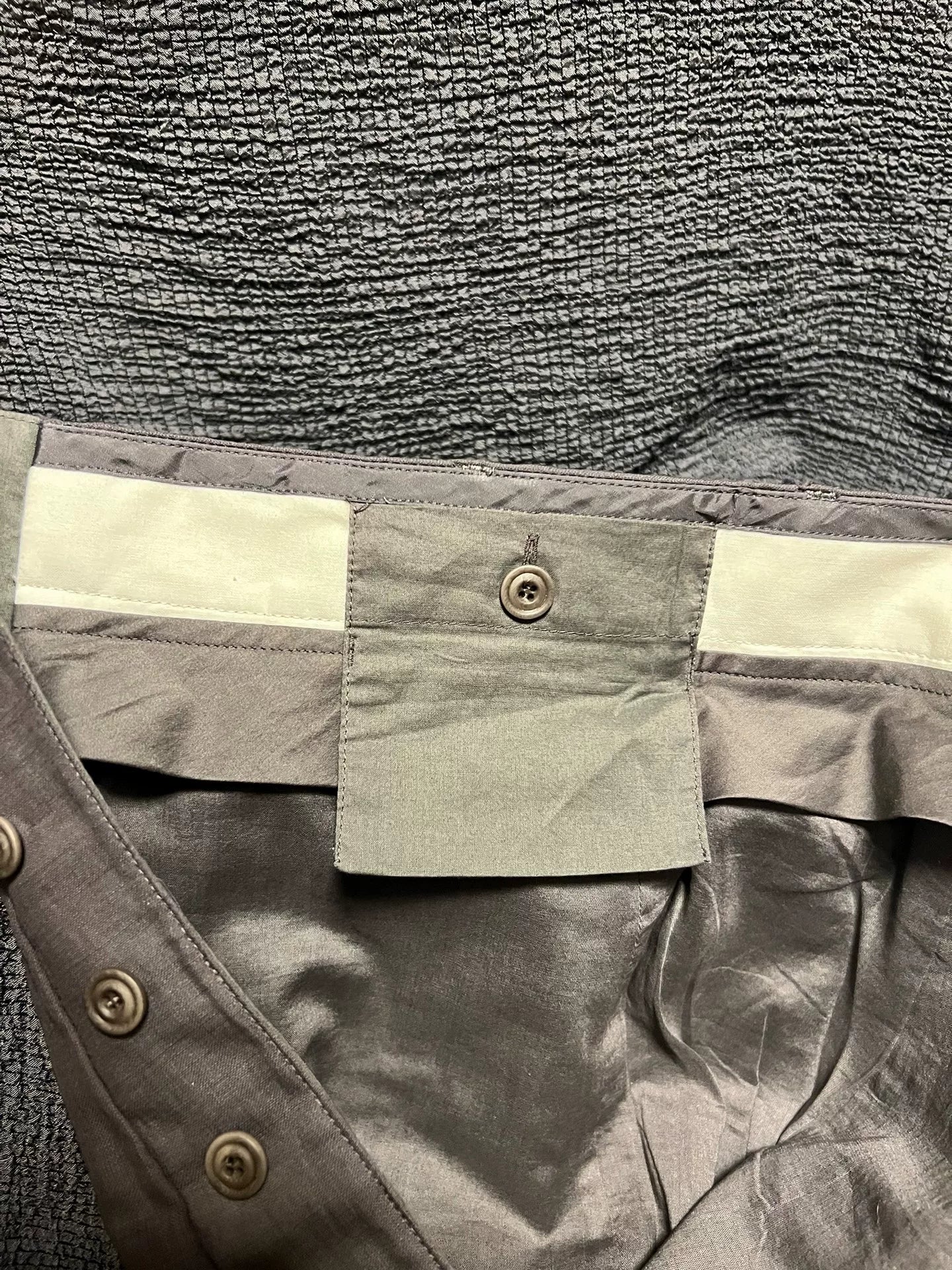 rick owens double-layer wool trousers for men