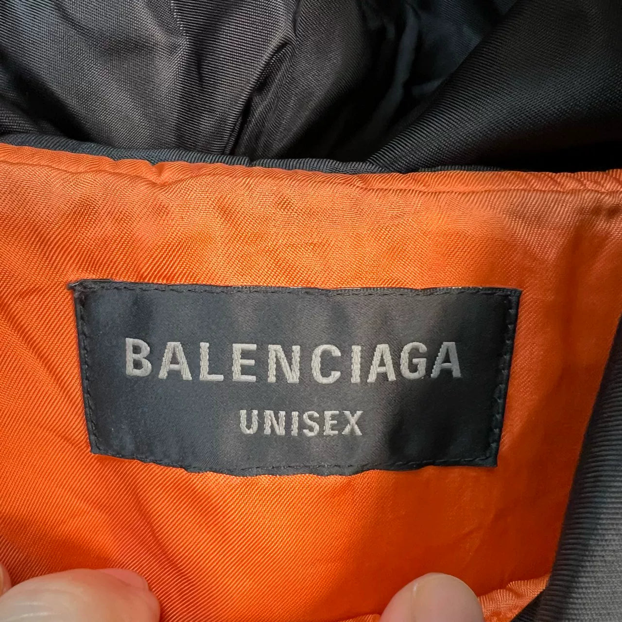 Balenciaga Black and Orange Pullover Jacket