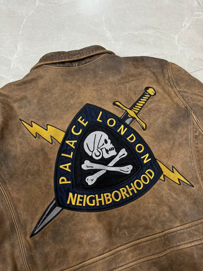 PALACE x NEIGHBORHOOD Leather Jacket