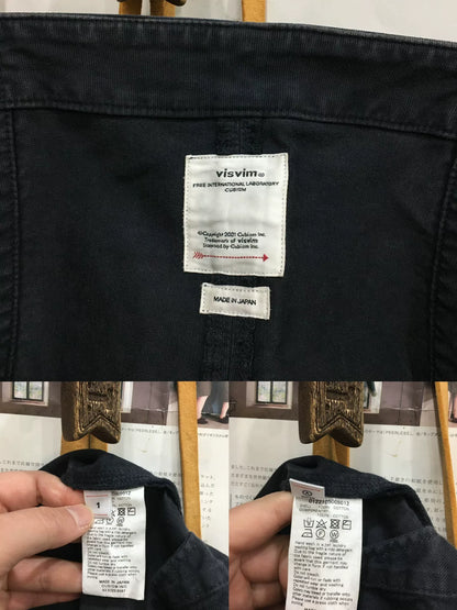 visvim g cords overalls in navy blue