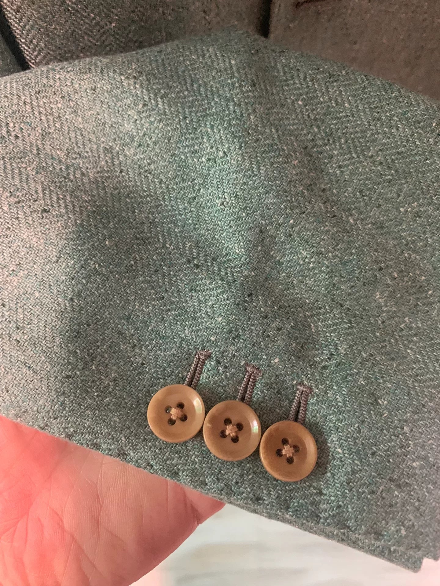 elegant light green silk suit jacket