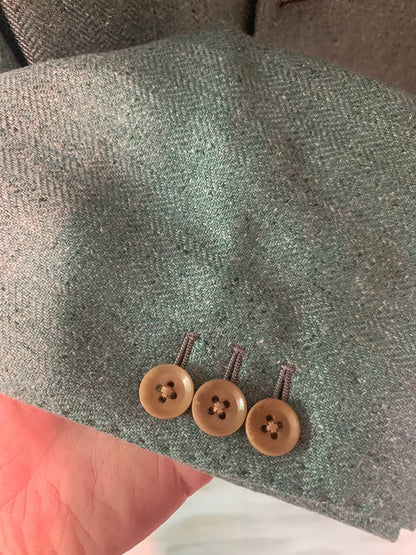 elegant light green silk suit jacket