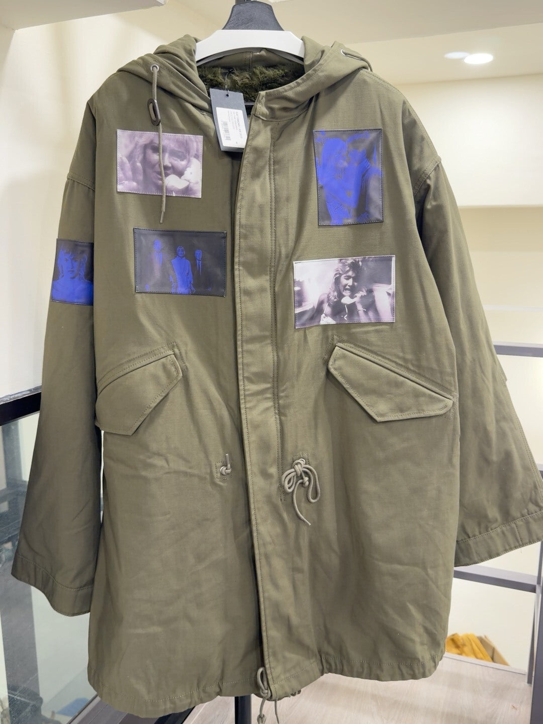 Raf Simons Green Oversized Coat