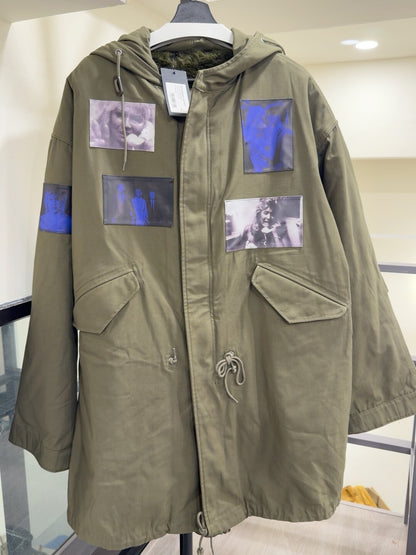 Raf Simons Green Oversized Coat