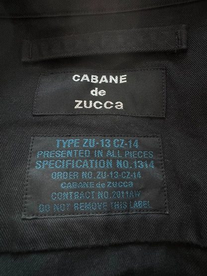 Zucca Black Military Shirt Jacket