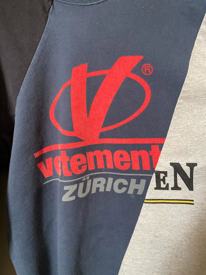 vetements color block long sleeve shirt