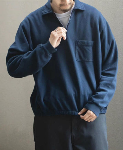 a.presse 26ss Vintage Half Zip Sweatshirt