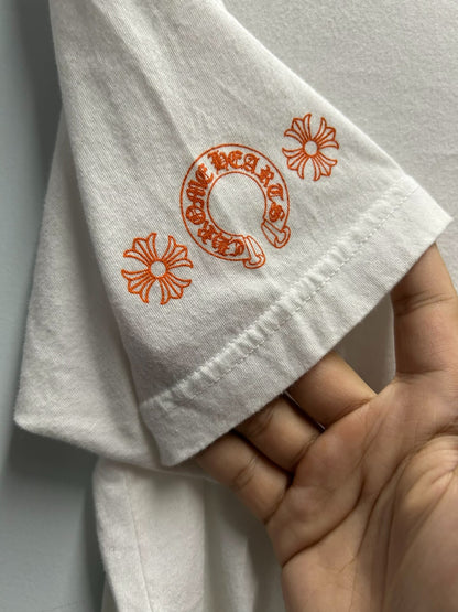 chrome hearts orange cross short sleeve shirt