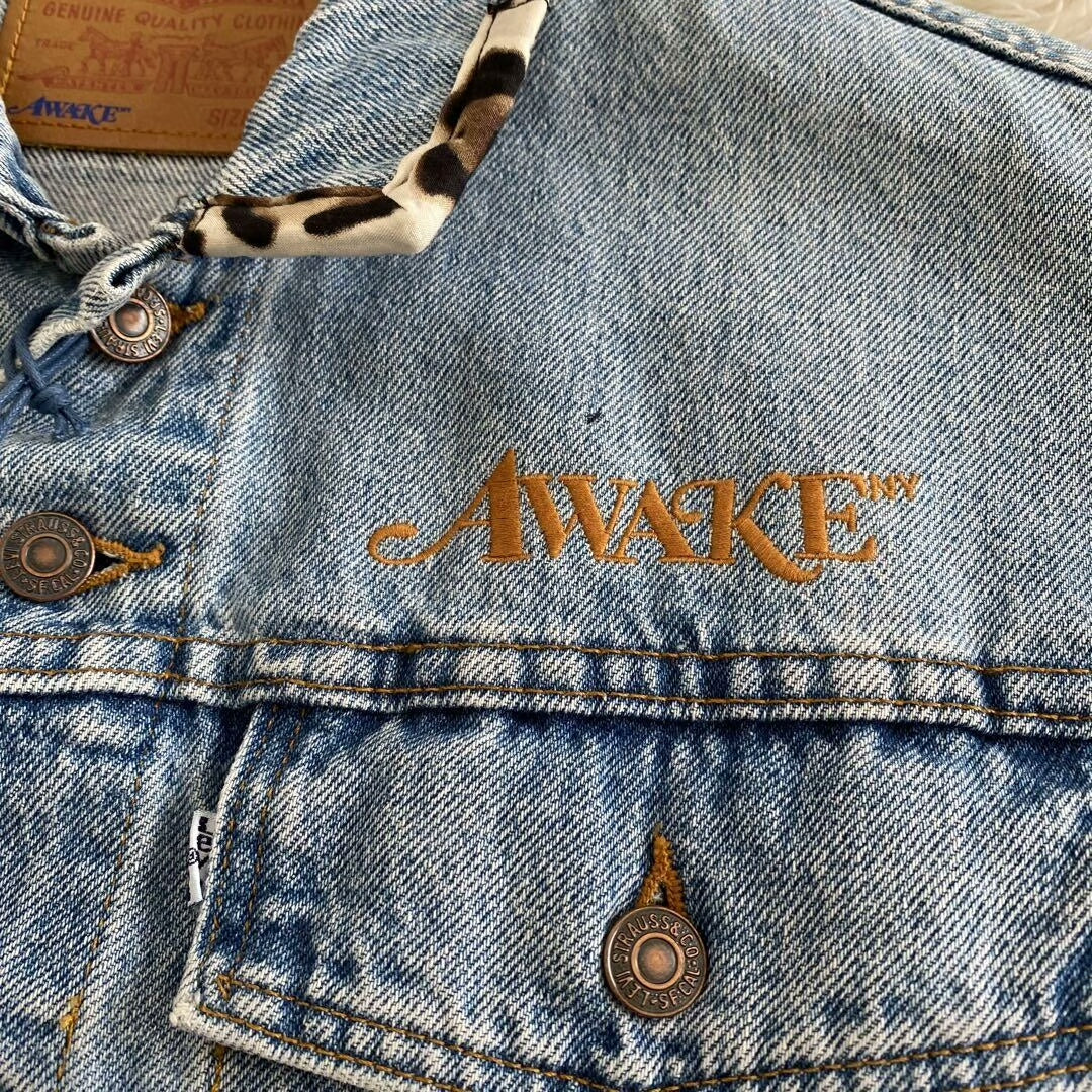 levi's x awake ny patchwork denim jacket