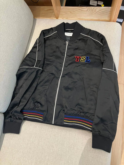Saint Laurent Teddy Black Bomber Jacket
