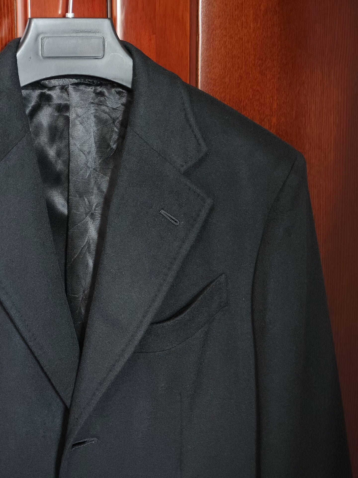 Zegna Black Cashmere Overcoat