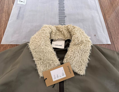 castro janker jacket with fur collar