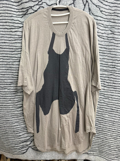 Julius Abstract Print Loose Mecha Tee