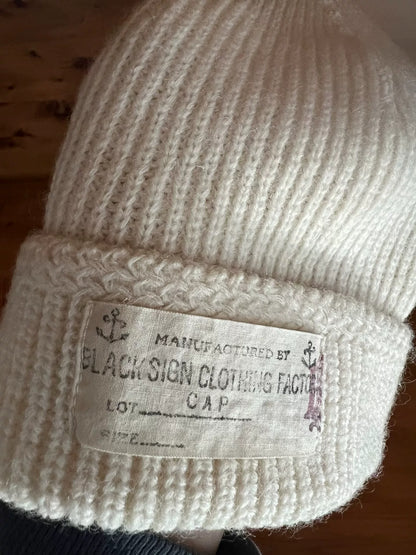 100% Wool Knit Beanie Hat for Sale