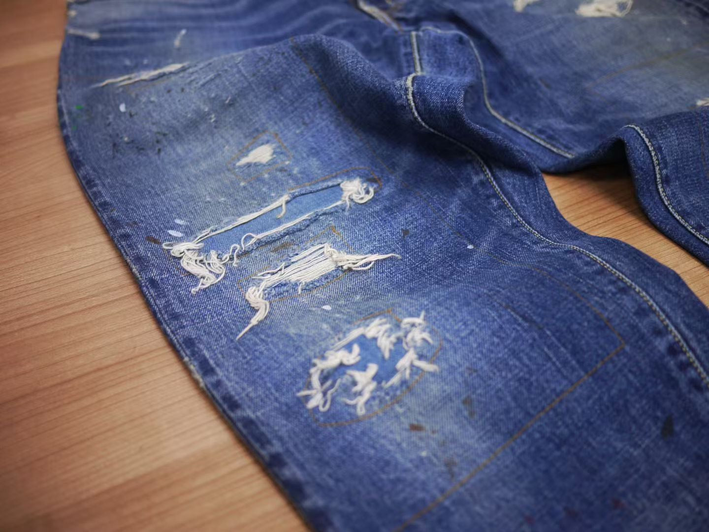 VISVIM 18SS JOURNEYMAN PANTS TACKED CRASH