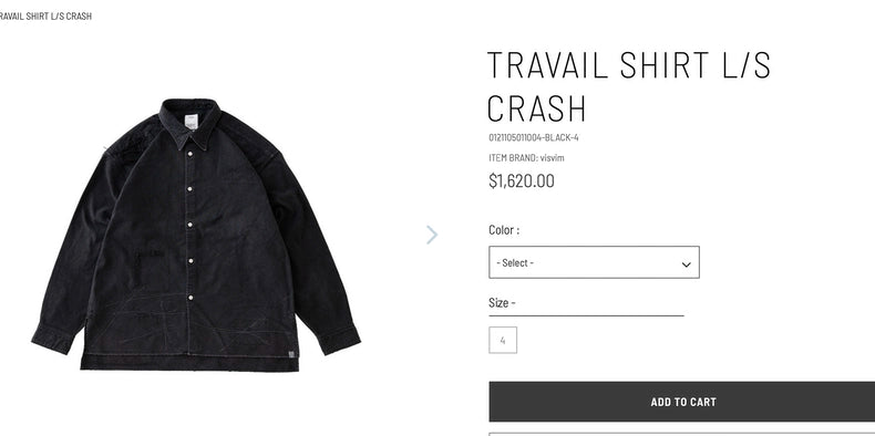 VISVIM 21ss TRAVAIL Distressed Shirt