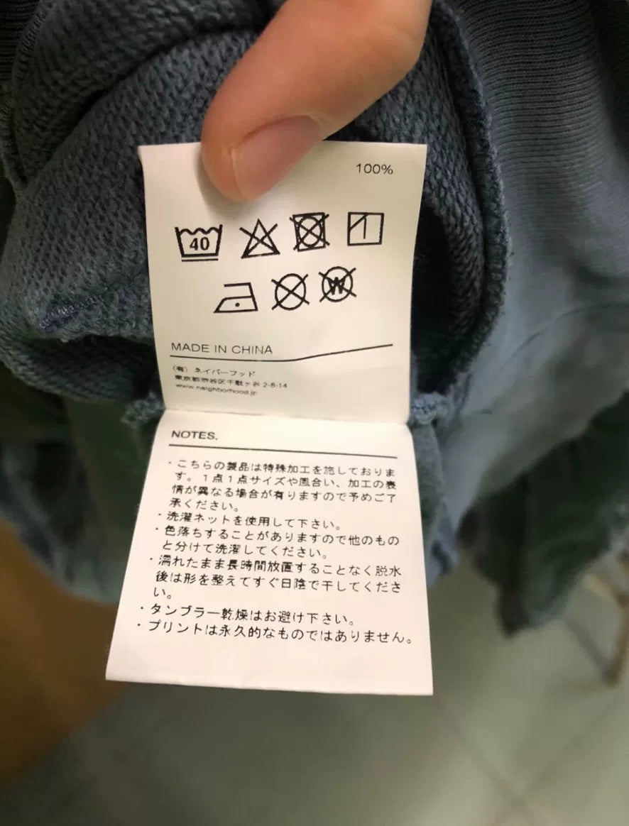 blue distressed hooded sweatshirt